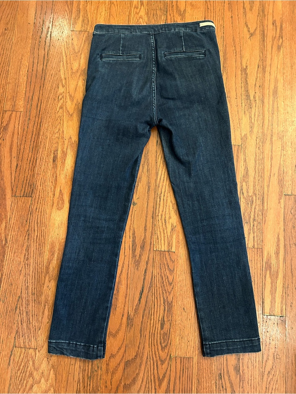 Pilcro Anthropologie High Rise Denim Legging Jeans 26 Dark Wash Side Zip - Picture 4 of 9